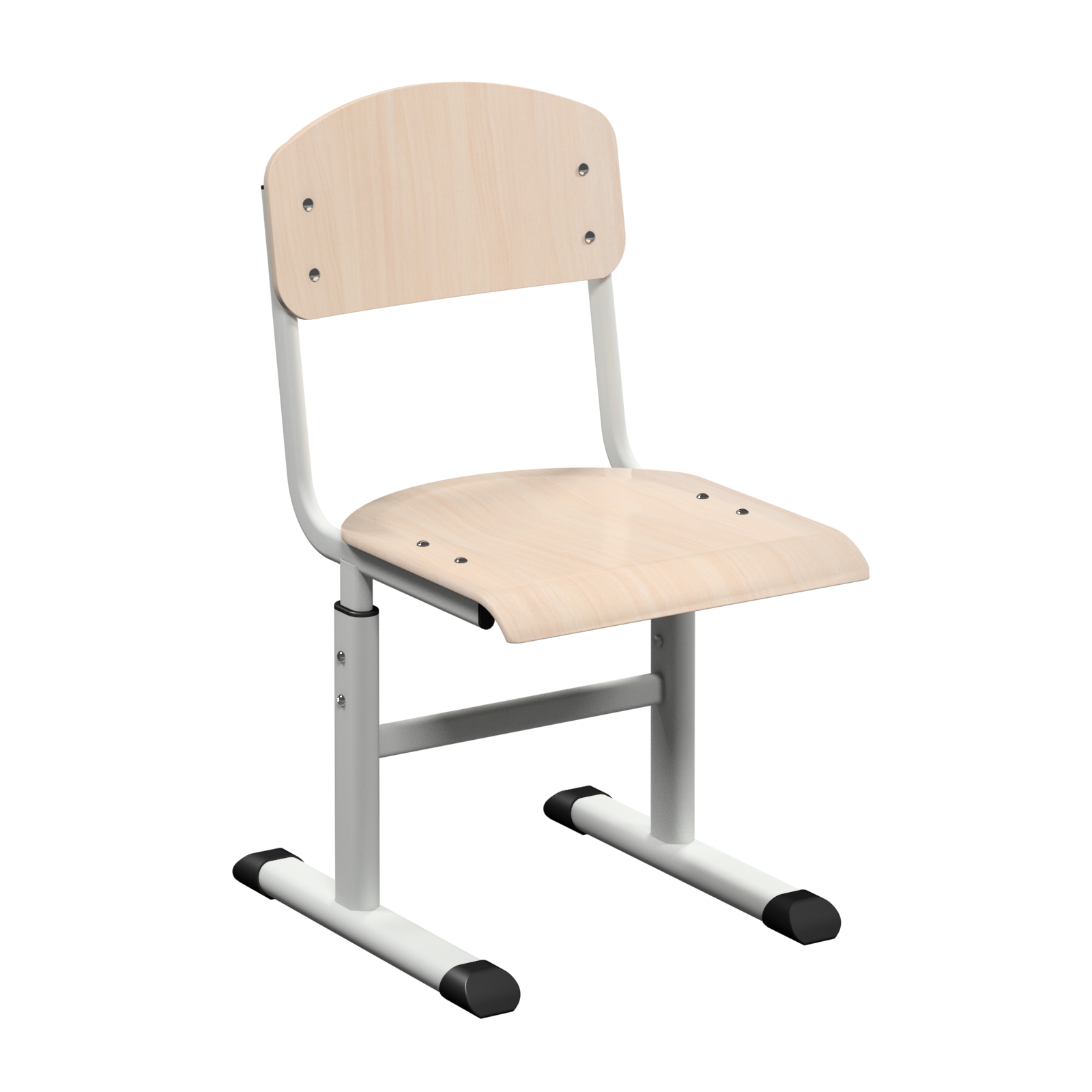 Стілець Т-подібний рег. по висоті з анатомічним сидінням та рег. глибин. та висотою, №4-7 АНШАР ГРУП (132450F) зміцнена плоскоов. труба 410х460-495х(780)830-910